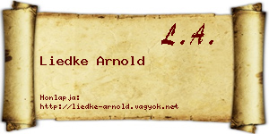 Liedke Arnold névjegykártya